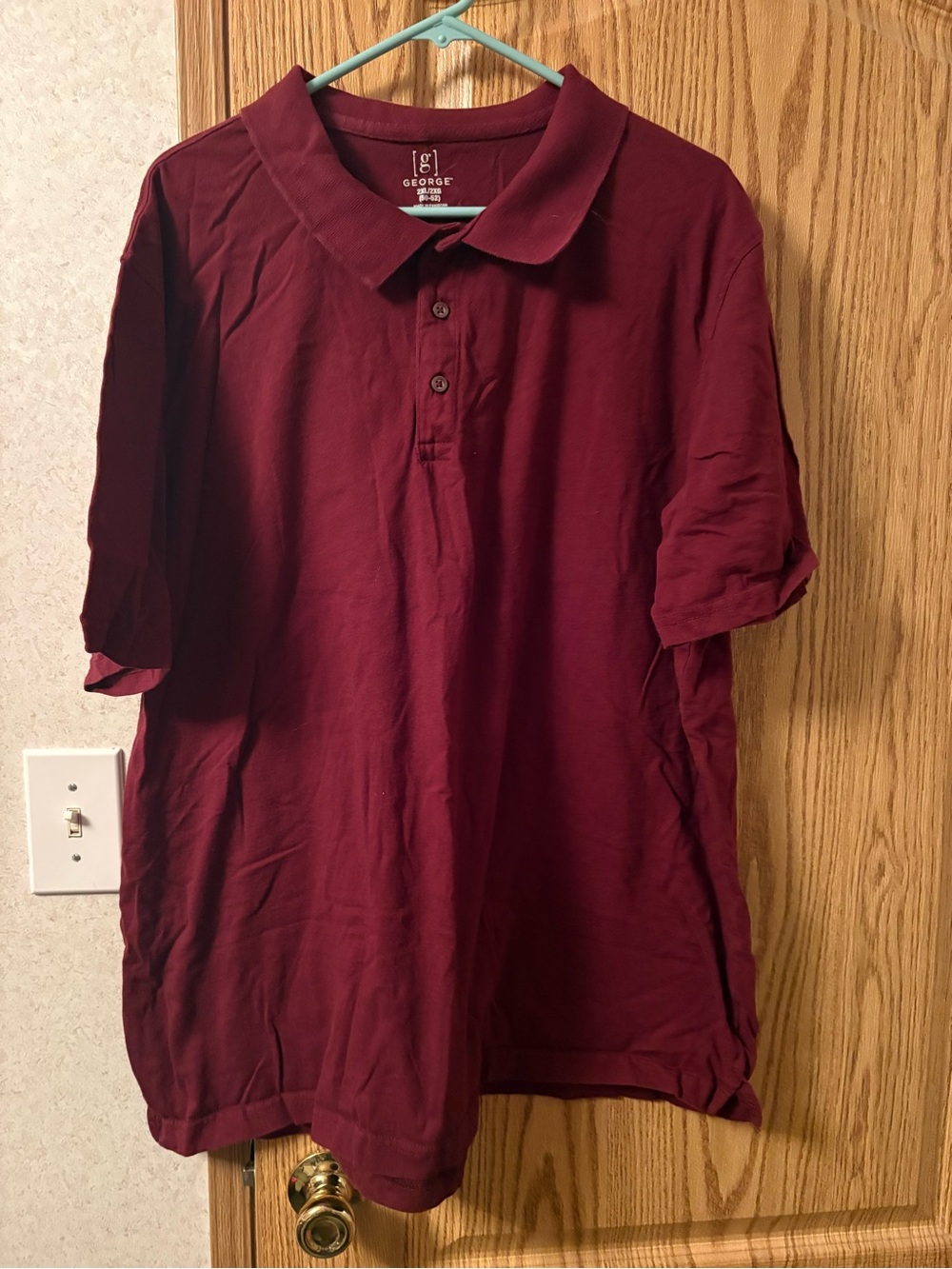 George Men's Polo Shirt in Maroon